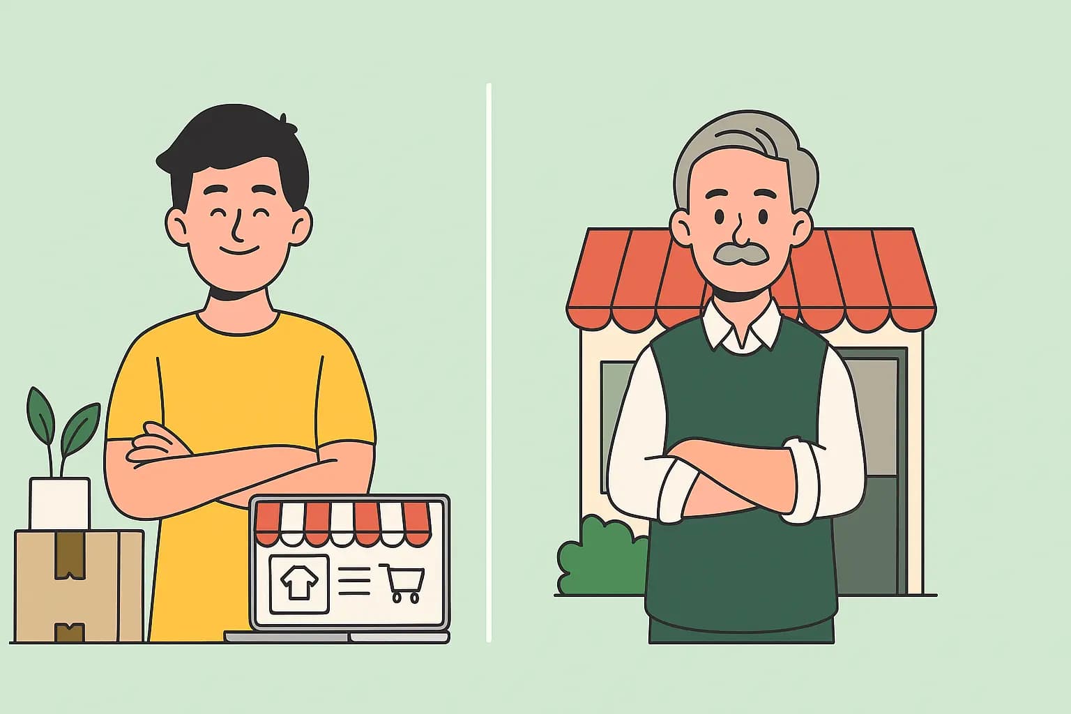 بنر ثبت نام فروشگاه های حضوری و آنلاین