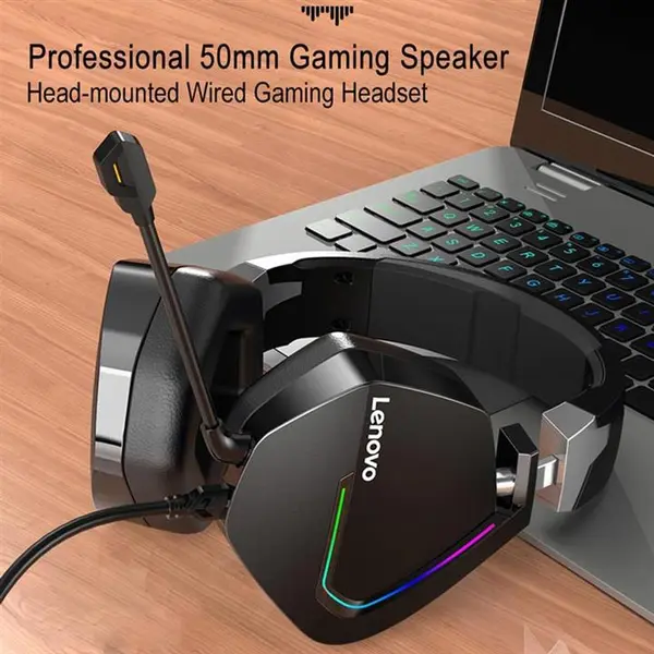 هدست گیمینگ سیم دار Lenovo H402 - 4