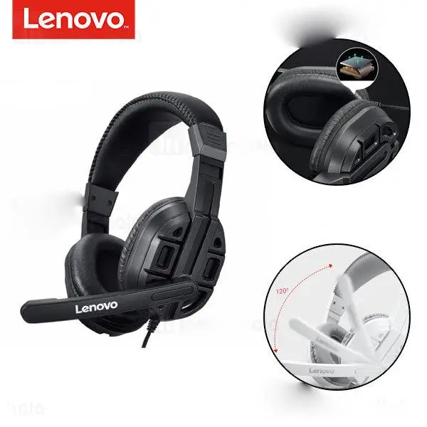 هدفون سیمیی گیمینگ لنوو Lenovo P720 plus Office Wired Gaming Headphone دارای میکروفون - 5