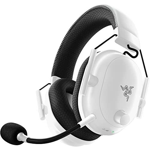 هدست گیمینگ بی‌سیم Razer BlackShark V2 Pro نسخه 2023: درایورهای تیتانیوم 50 میلی‌متری  میکروفون باند فوق العاده شفاف HyperClear  Earcups با عایق صدا  فوم حافظه بسیار نرم  عمر باتری 70 ساعت  سفید  ارسال 15 الی 20 روز کاری