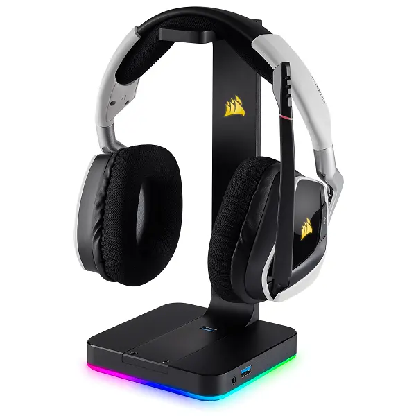 پایه نگهدارنده هدست کورسیر ST100 RGB Premium 7.1 Surround Sound - 3