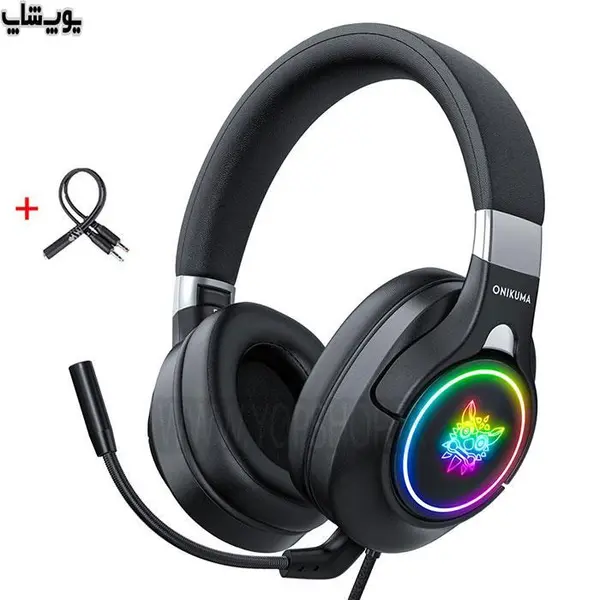 هدست گیمینگ سیمی RGB اونیکوما مدل Onikuma K15 - 5