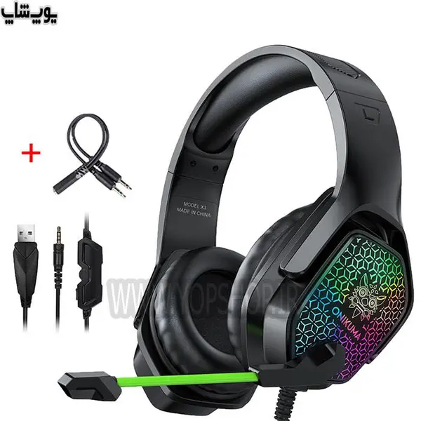 هدست گیمینگ سیمی RGB اونیکوما مدل Onikuma X3 - 4