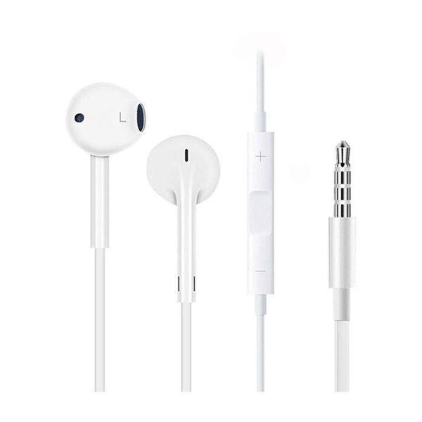 هنددزفری ایربادز  دوگوشی Aux پرودو-سفید Porodo Stereo Earbuds with 3.5mm Aux Connector - White