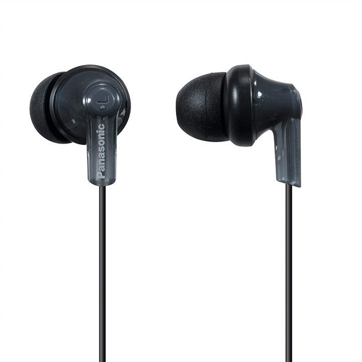 Panasonic ErgoFit In-Ear Earbud Headphones RP-HJE120-K (Black) Dynamic Crystal Clear Sound, Ergonomic Comfort-Fit