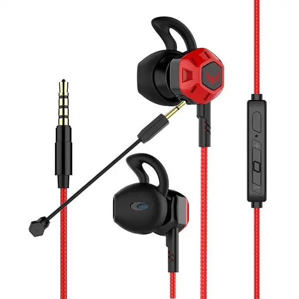 Gaming Earbuds,Headphones with Adjustable Mic Wired in-Ear Headphones E-Sport Earphones for Nintendo Switch, Xbox One, PS4, PC, Laptop, Cellphone with 3.5mm JackG100X, Volume Control Red - 3
