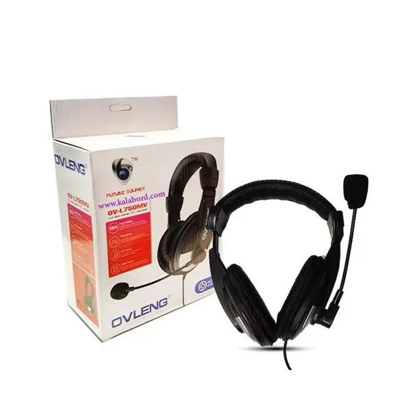 هدفون و هدست سیم دار و میکروفن دار مدل wire HEADSET OV-L750mv - 5