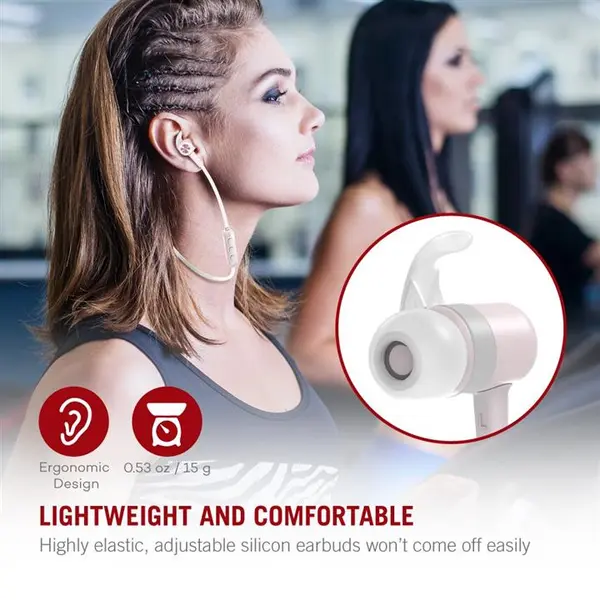 هدفون بی سیم تائوترونیکس Bluetooth Headphones TaoTronics Wireless Earbuds Sport Earphones 9 Hours 4.2 Magnetic Lightweight & Fast Pairing, Pink