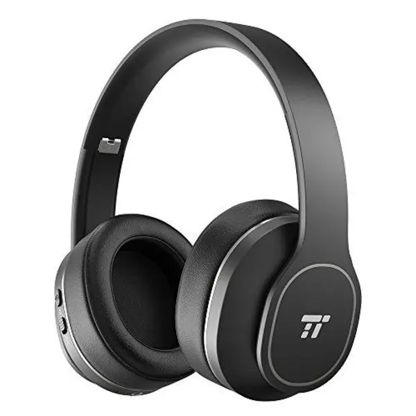 هدفون بی سیم تائوترونیکس Active Noise Cancelling Bluetooth Headphones, Durable Over Ear Headphones with Soft Protein Ear Pads & 24 Hour Playtime, Foldable, CVC 6.0 Noise Cancelling Mic Wireless Headphones