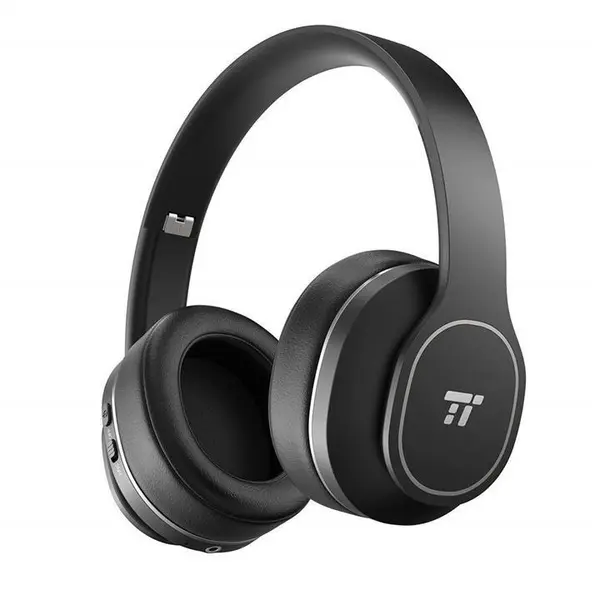 هدفون بی سیم تائوترونیکس Active Noise Cancelling Bluetooth Headphones, Durable Over Ear Headphones with Soft Protein Ear Pads & 24 Hour Playtime, Foldable, CVC 6.0 Noise Cancelling Mic Wireless Headphones
