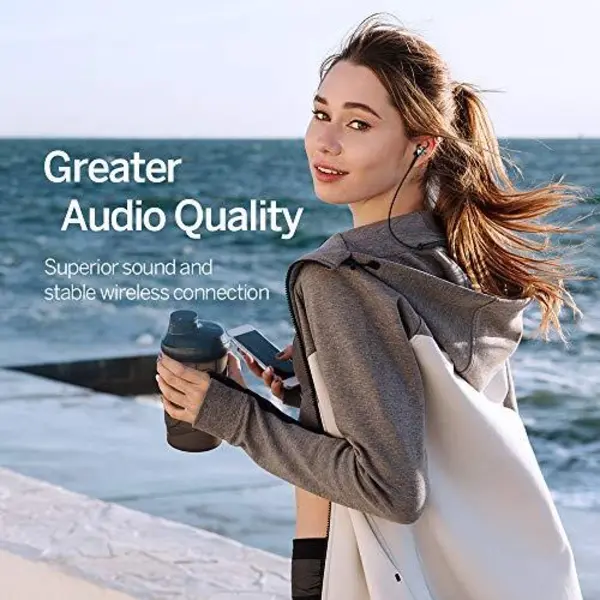هدفون بی سیم تائوترونیکس Active Noise Cancelling Neckband Bluetooth Headphones ANC Bluetooth 5.0 Wireless Headphones with Built-in Magnets IPX5 Splashproof 16 Hour Playtime [2019 Upgrade] - 2