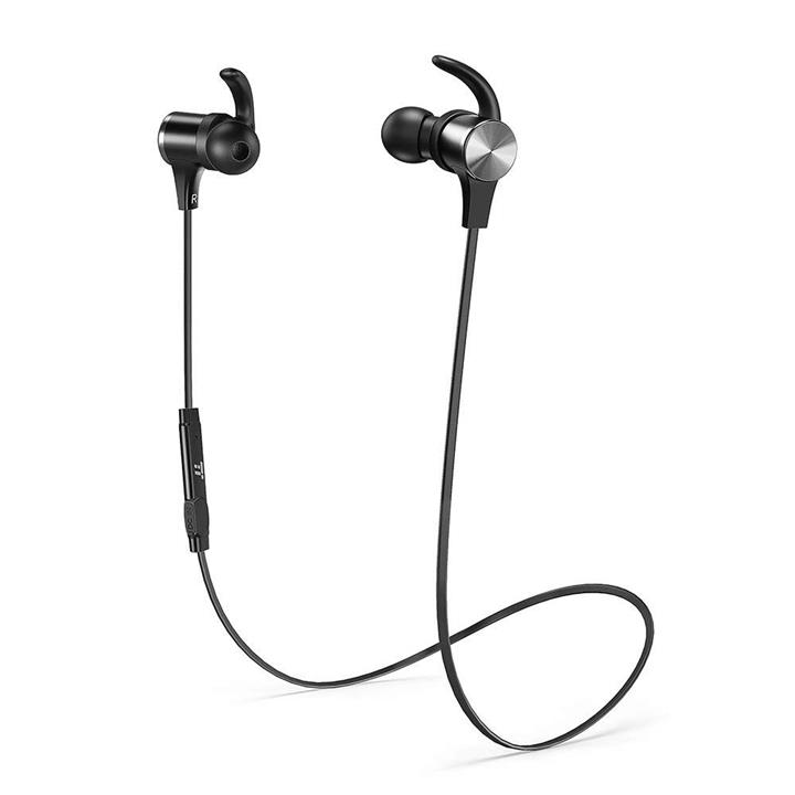 هدفون بی سیم تائوترونیکس Bluetooth Headphones [2019 Upgrade] Wireless 5.0 Magnetic Earbuds Snug Fit for Sports with CVC 8.0 Built in Mic TT-BH07 (IPX6 Waterproof, aptX Stereo, 9 Hours Playtime)