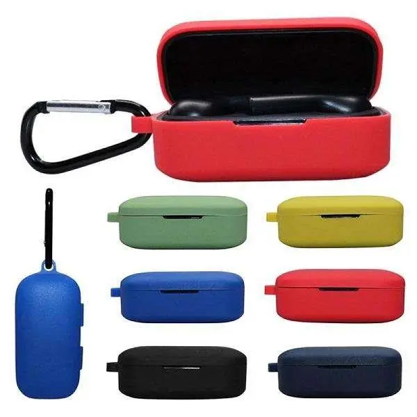 کاور محافظ سیلیکونی هندزفری کیو سی وای Xiaomi QCY T5 Earphone Silicone Case دارای قلاب آویز