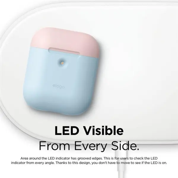 کاور محافظ سیلیکونی الاگو مدل DUO Hang Case مناسب برای کیس اپل AirPods