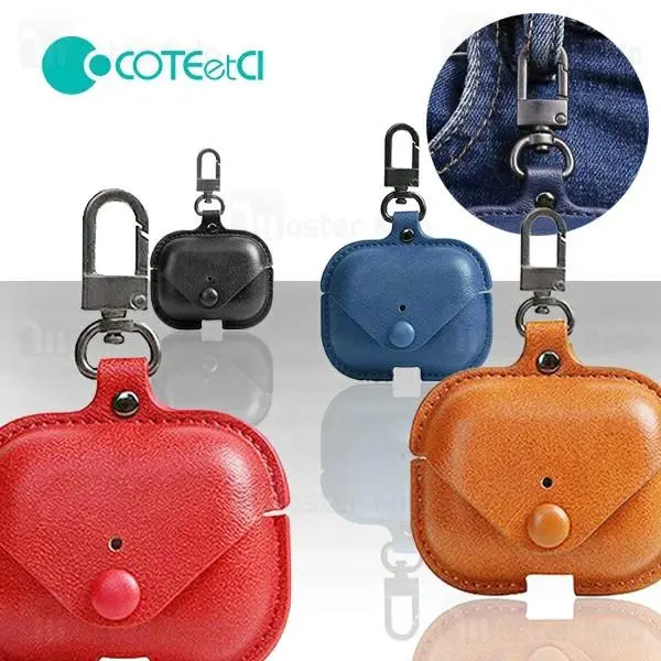 کاور محافظ چرم ایرپاد پرو کوتتسی Coteetci AP26 Apple Airpod Pro PU Case - 5