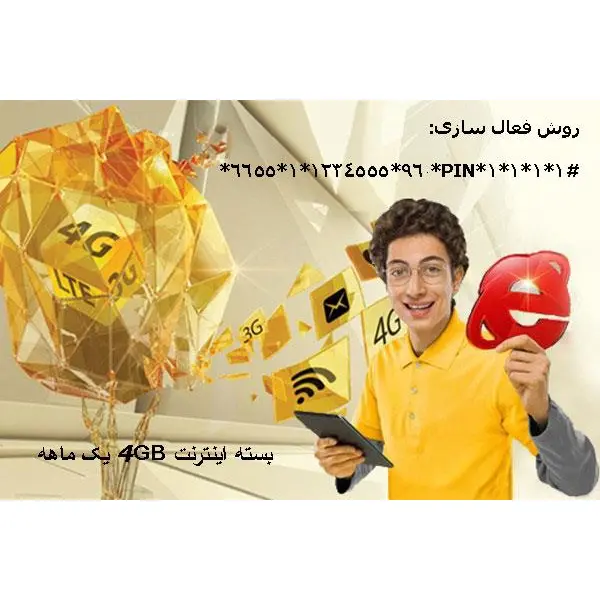 بسته اینترنت ایرانسل ۴GB یک ماهه