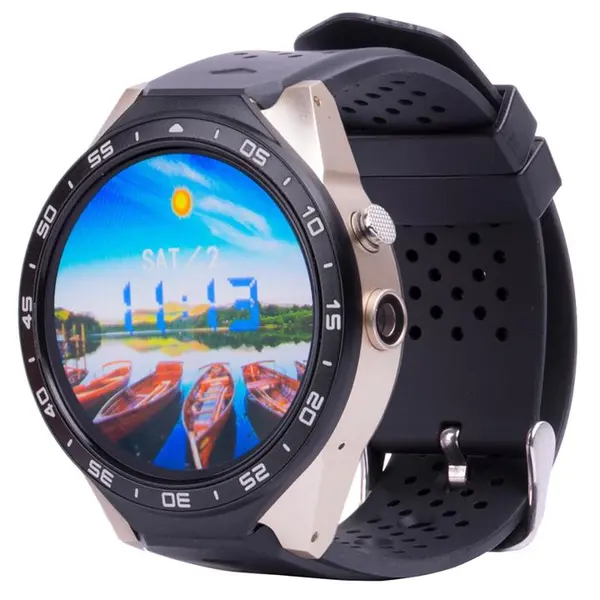ساعت هوشمند داتیس مدل KW88 Black Gray Case With Black Band - 3