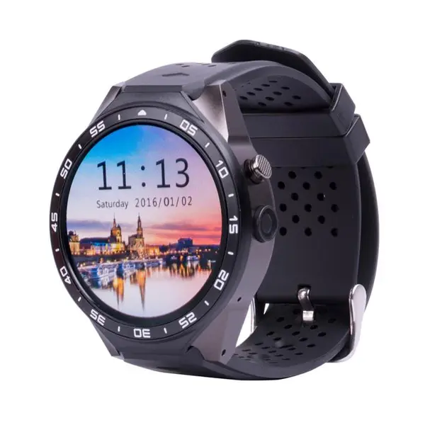 ساعت هوشمند داتیس مدل KW88 Black Gray Case With Black Band - 2