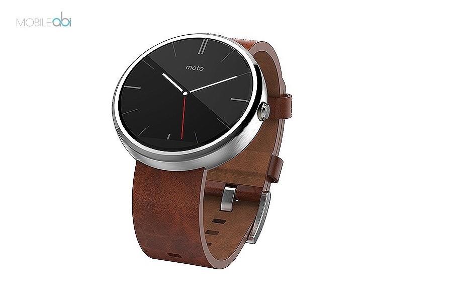 ساعت هوشمند موتورولا Moto 360 Brown Leather Band