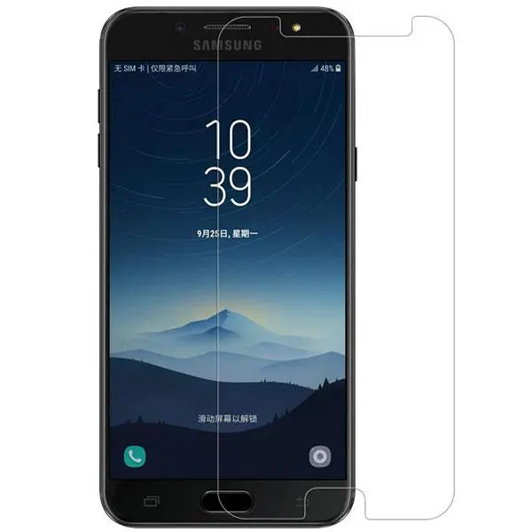 محافظ صفحه نمایش شیشه ای samsung galaxy C8 Glass Screen Protector For Samsung Galaxy C8 - 4