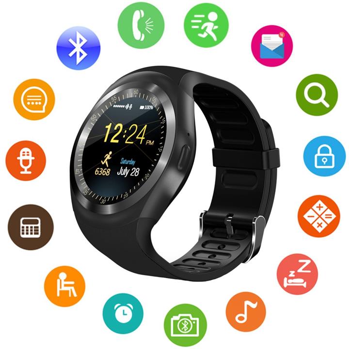 SEPVER Smart Watch SN05 Round Bluetooth Smartwatch with SIM Card Slot Compatible with Samsung LG Sony HTC HUAWEI Google Xiaomi Android Smart Phones for Women Men Kids Boys Girls (Black)