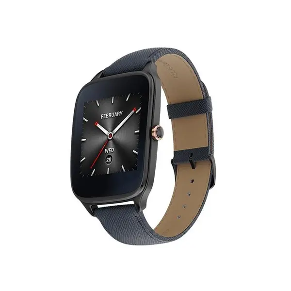 ساعت هوشمند ایسوس مدل Zenwatch 2 WI501Q Smart Watch New HyperCharge Model With Blue Leather Strap