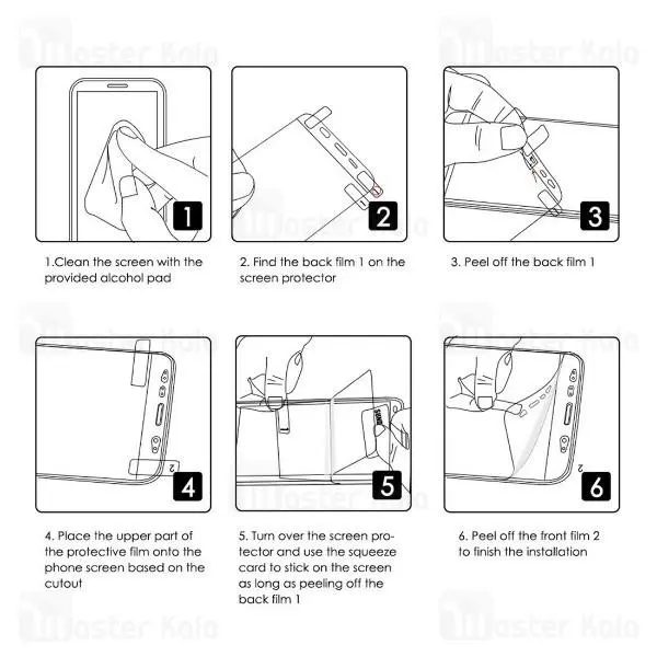 محافظ صفحه نمایش تمام چسب مناسب برای گوشی سامسونگ Galaxy A60 Full Glass Screen Protector For Samsung Galaxy A60 - 4
