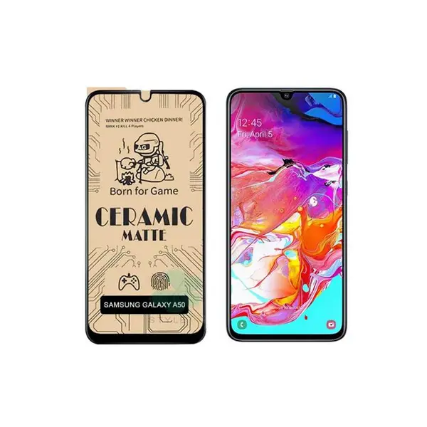 گلس سرامیکی مات گوشی سامسونگ Samsung Galaxy A50 GLASS ORG M20 BLACK - 5