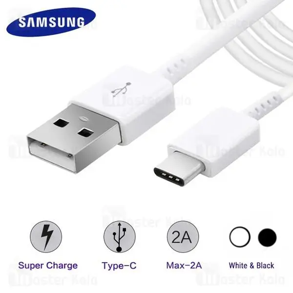 کابل شارژ سریع تایپ سی سامسونگ Samsung Type-C Cable 1.2m CABLE TYPE C ORIGINAL BLACK - 4