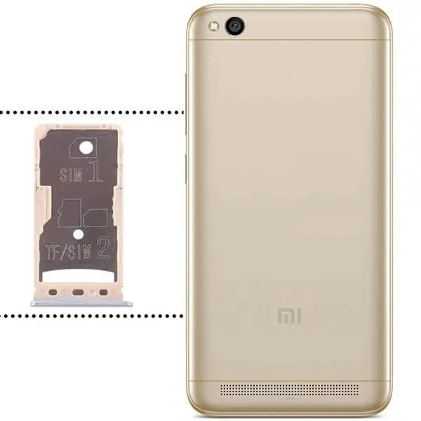اسلات سیم نگهدارنده سیم کارت گوشی شیائومی ردمی 5A Xiaomi Redmi 5A Sim Card Tray Holder - 3