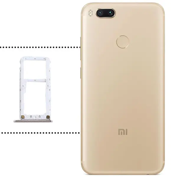 اسلات سیم نگهدارنده سیم کارت گوشی شیائومی می A1 Xiaomi Mi A1 Sim Card Tray Holder - 5
