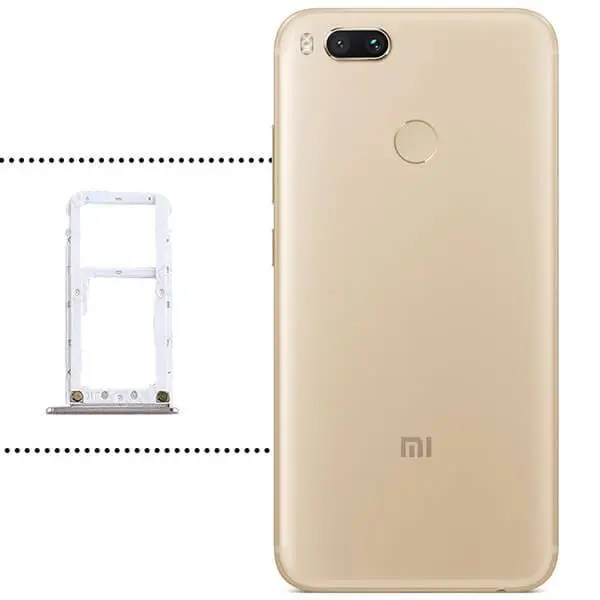 اسلات سیم نگهدارنده سیم کارت گوشی شیائومی می A1 Xiaomi Mi A1 Sim Card Tray Holder - 3