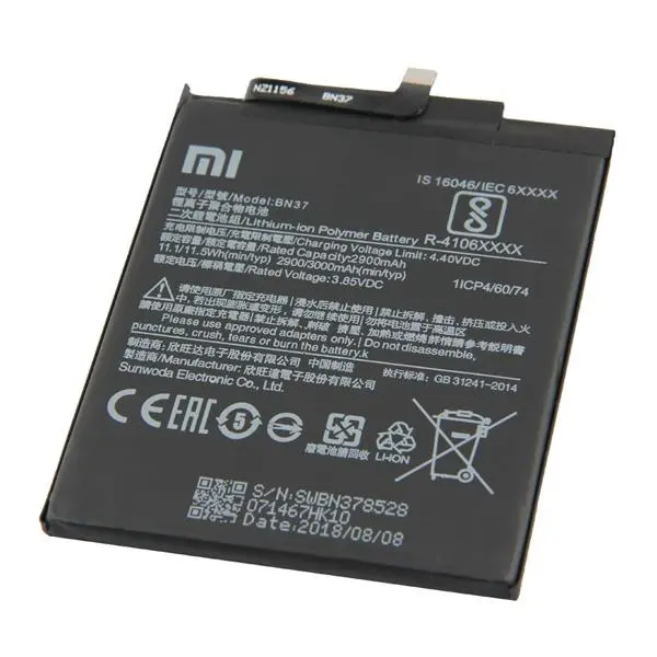 باتری شیائومی BN37 ظرفیت 2900 میلی آمپر ساعت Xiaomi Redmi 6/6a Battery BN37 3000mAh - 2