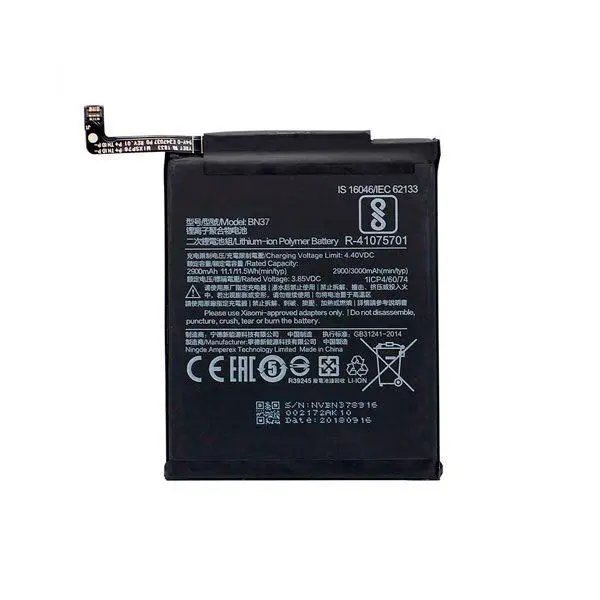 باتری شیائومی BN37 ظرفیت 2900 میلی آمپر ساعت Xiaomi Redmi 6/6a Battery BN37 3000mAh - 5