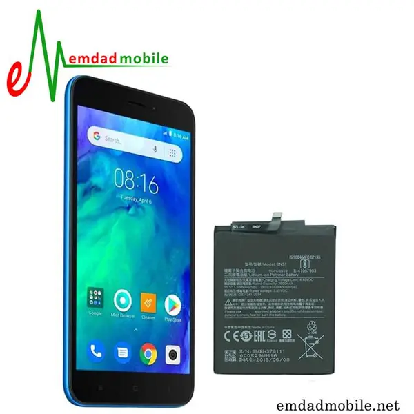 باتری شیائومی BN37 ظرفیت 2900 میلی آمپر ساعت Xiaomi Redmi 6/6a Battery BN37 3000mAh - 3