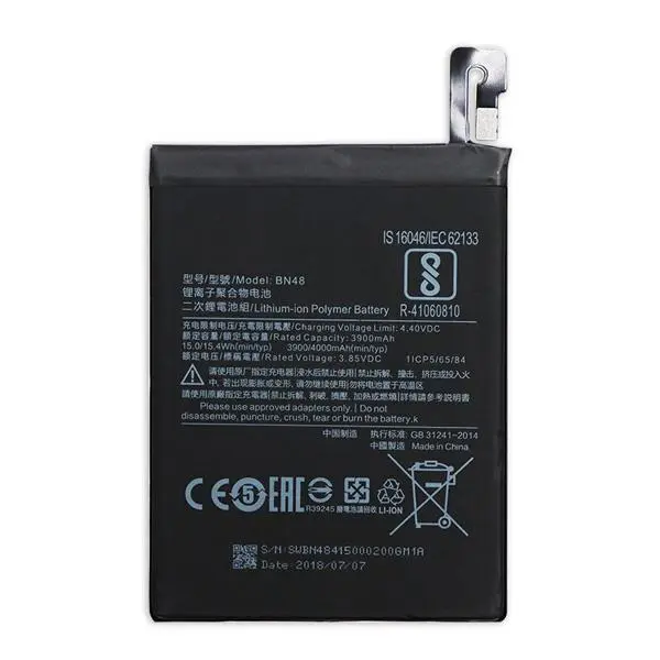 باتری موبایل مدل BN48 ظرفیت 3900 میلی آمپر ساعت مناسب برای گوشی موبایل شیائومی Redmi Note 6 - 5