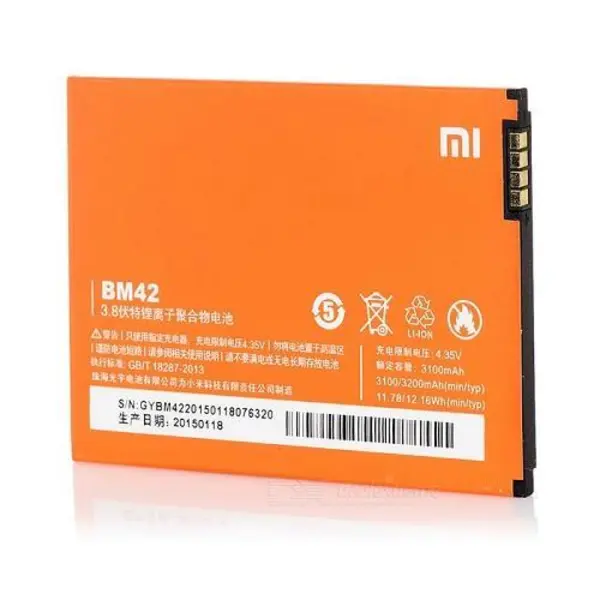 باتری شیائومی Xiaomi Redmi Note-BM42 Xiaomi BM42 3100mAh Mobile Battery - 2