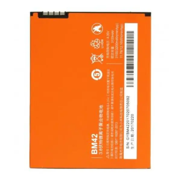 باتری شیائومی Xiaomi Redmi Note-BM42 Xiaomi BM42 3100mAh Mobile Battery - 3