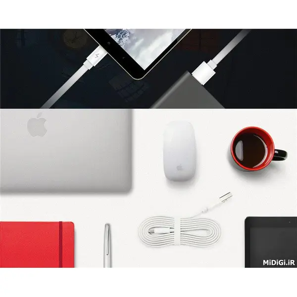 کابل فلت فست شارژ میکرو یو اس بی 1 متری زدمی شیاومی شیائومی Xiaomi ZMi MicroUsb Flat AL600 1M Fast Charging Cable - 2