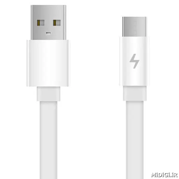 کابل فلت فست شارژ میکرو یو اس بی 1 متری زدمی شیاومی شیائومی Xiaomi ZMi MicroUsb Flat AL600 1M Fast Charging Cable - 4