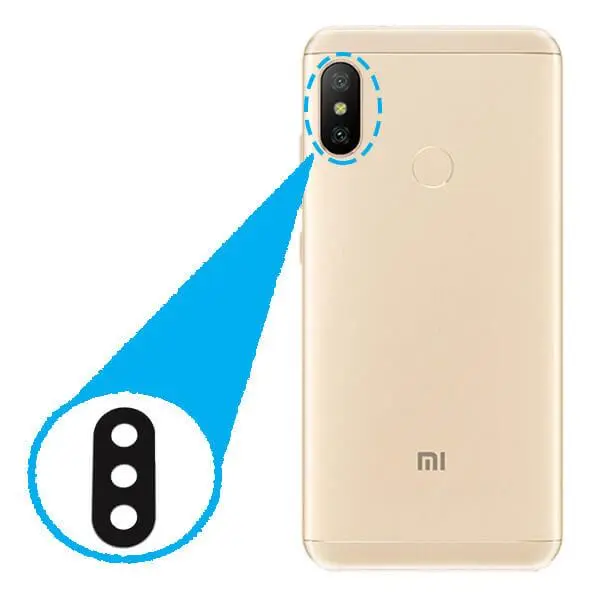 شیشه لنز دوربین گوشی شیائومی می آ2 لایت Xiaomi Mi A2 Lite / Redmi 6 Pro Camera Lens Glass - 3