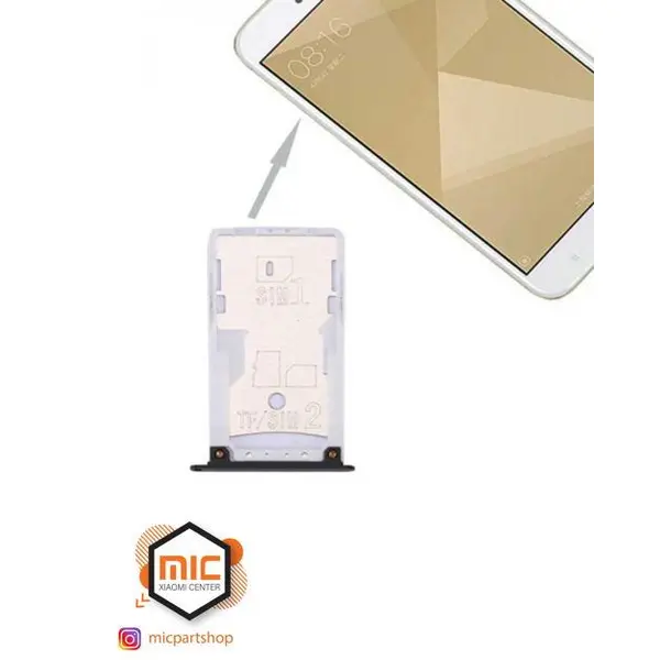 اسلات سیم نگهدارنده سیم کارت گوشی شیائومی ردمی 4 ایکس Xiaomi Redmi 4X Sim Card Tray Holder - 3