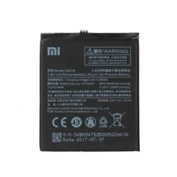 باتری گوشی شیائومی ردمی 5 آ Xiaomi Redmi 5A Xiaomi Redmi 5A Battery BN34 3000mah - 5