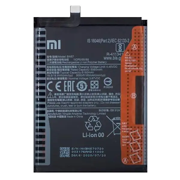 باتری شیائومی پوکو ایکس3 پرو - Xiaomi Battery BN57 Poco X3 Pro Battery BN57 Xiaomi Poco X3 , Poco X3 Pro, X3 GT ORG 100% - 3