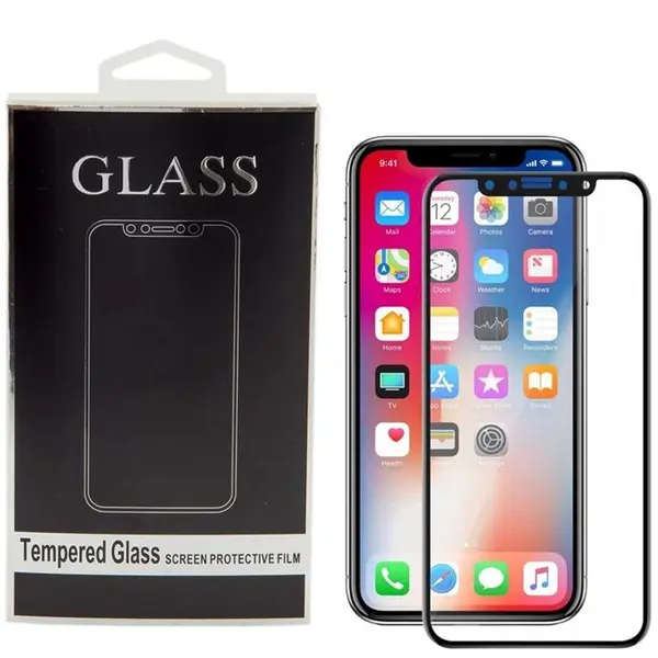 محافظ صفحه نمایش تمام چسب شیشه ای مدل 5D مناسب برای گوشی اپل آیفون X 5D Full Glue Glass Screen Protector For Apple iPhone X - 4