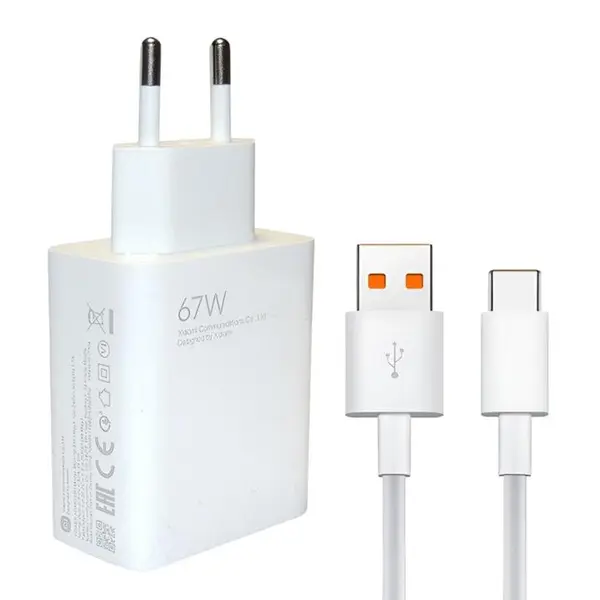 شارژر دیواری شیائومی مدل 67 وات به همراه کابل تبدیل USB-C - 2