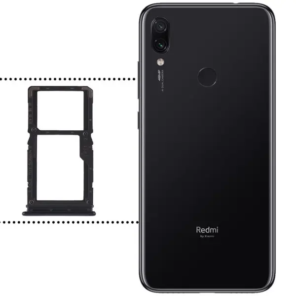 اسلات سیم نگهدارنده سیم کارت گوشی شیائومی ردمی نوت 7 Xiaomi Redmi Note 7 Sim Card Tray Holder - 5