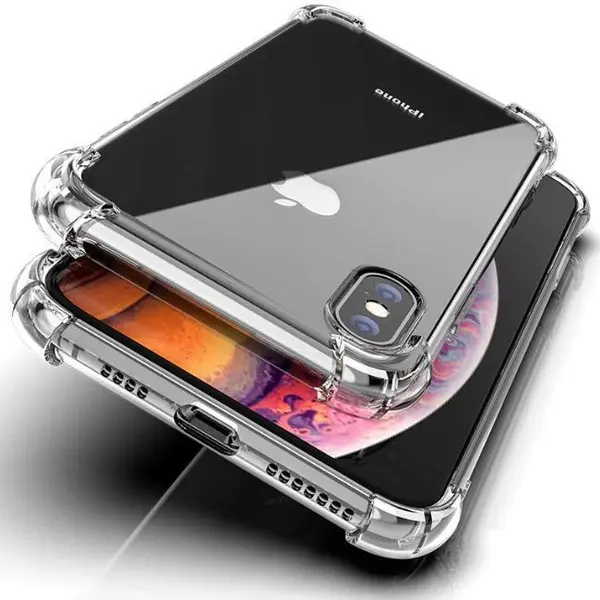 قاب محافظ شیشه ای ژله ای ساده و معمولی – کاور شفاف بی رنگ آیفون ایکس اس مکس اپل Crystal Clear Case for apple iPhone Xs Max - 2