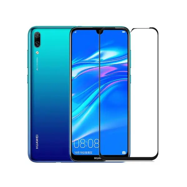 محافظ صفحه نمایش مدل Full Cover Tempered Glass مناسب برای گوشی هواوی مدل Y7 Prime 2019 / Y7 2019 - 2
