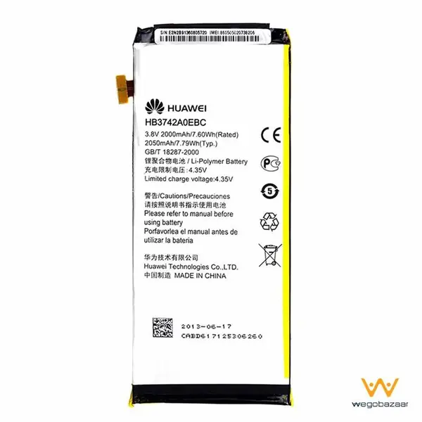 باتری موبایل هوآوی مدل HB3742A0EBC با ظرفیت 2050mAh مناسب برای گوشی موبایل هوآوی P6 Huawei HB3742A0EBC 2050mAh Battery For Huawei P6 - 3